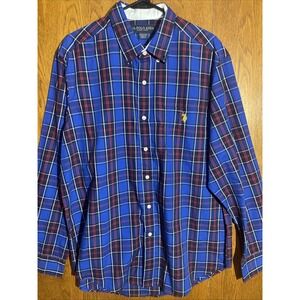 Ralph Lauren Men's Long Sleeve Button-Up Larger Size Multicolor